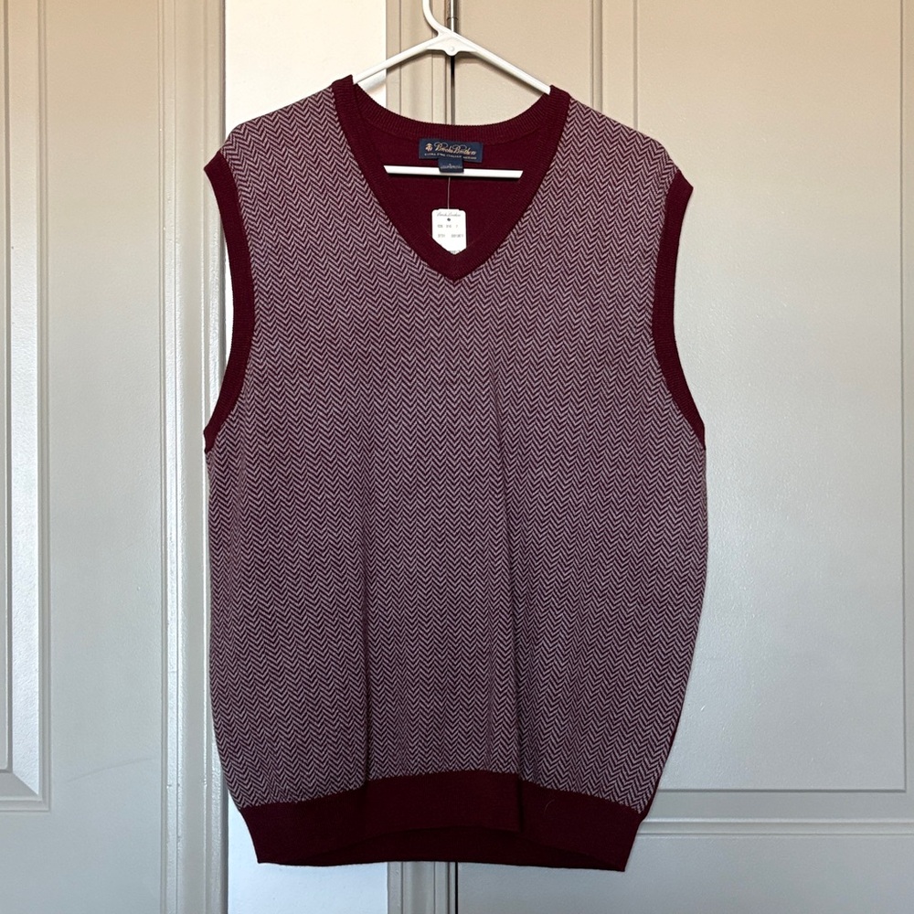 Pringle Burgundy V-Neck Sweater Vest